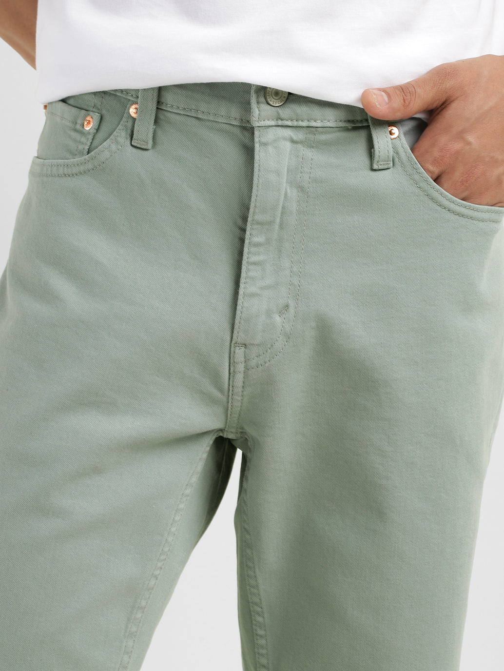 Men's Grey Regular Fit Shorts - Details View