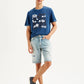 Men's Light Blue Tapered Shorts - Styleshot View