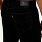 Men's Black Tapered Shorts - Detail View