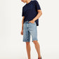 Men's Light Blue Tapered Shorts - Styleshot View