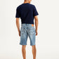 Men's Light Blue Tapered Shorts - Back View