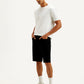 Men's Black Tapered Shorts - Side View