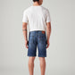 Men's 541 Blue Athletic Tapered Fit Mid Rise Shorts - Back View