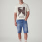 Men's 541 Blue Tapered Fit Mid Rise Shorts - Styleshot View