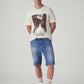 Men's 541 Blue Tapered Fit Mid Rise Shorts - Front View