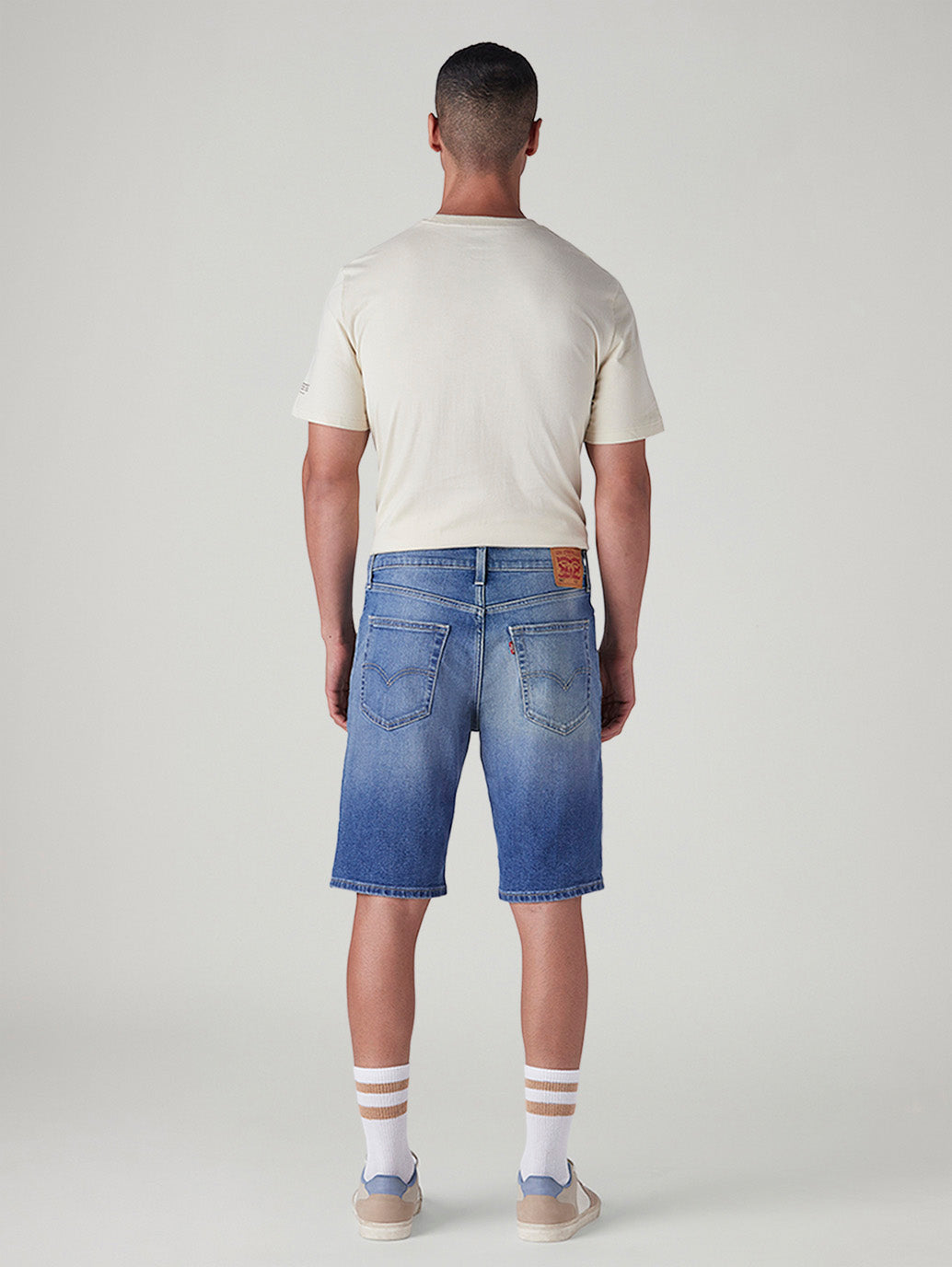 Men's 541 Blue Tapered Fit Mid Rise Shorts - Back View