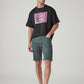 Men's 541 Green Tapered Fit Mid Rise Shorts - Styleshot View