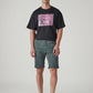 Men's 541 Green Tapered Fit Mid Rise Shorts - Front View