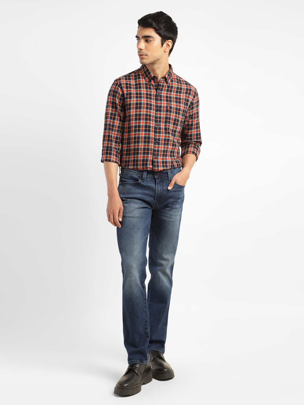 Men's 511 Blue Slim Fit Mid Rise Jeans - 94d6c1b0-110f-4959-84e4-7bde742cf0b9 View