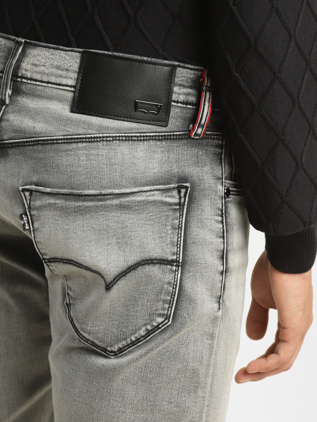 Men's Redloop 512 Grey Slim Tapered Fit Mid Rise Jeans - 1adcf9d6-369d-41e0-9a65-cd053235b8a5 View