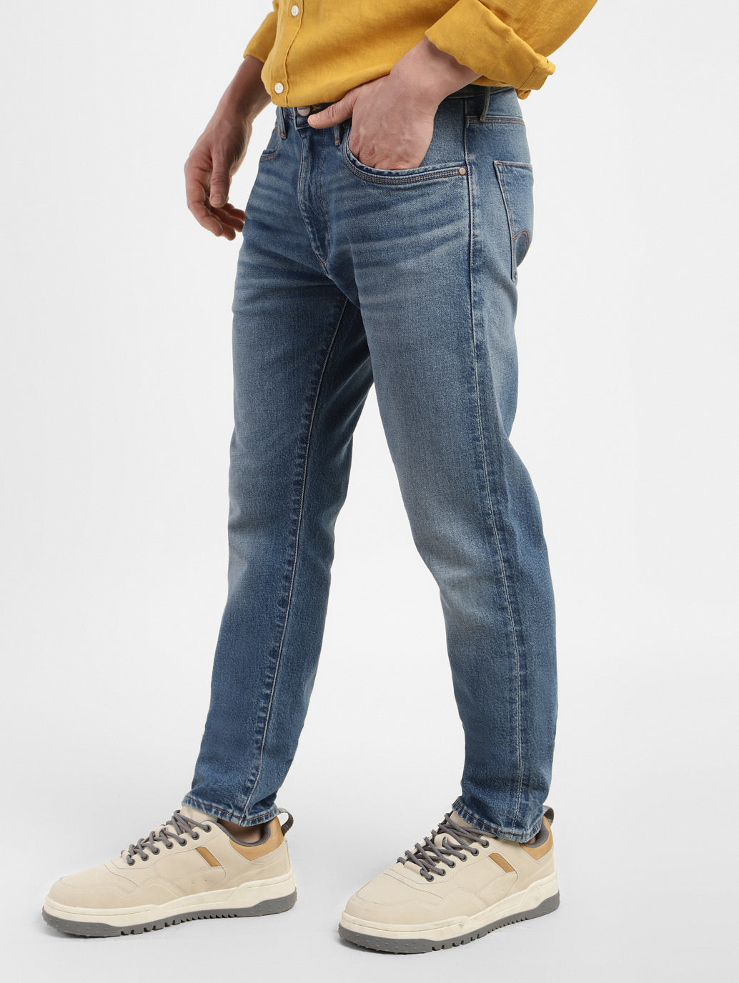 Men's Redloop 512 Blue Slim Tapered Fit Mid Rise Jeans - 2eea48cf-4b56-404d-97ca-af3c4f7f0350 View