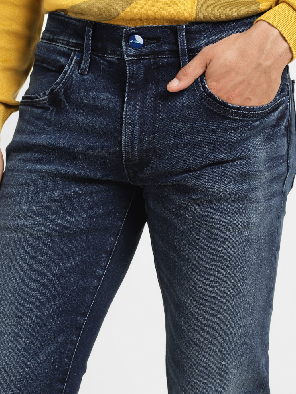Men's 65504 Blue Skinny Fit Mid Rise Jeans - c02a09bb-c6d6-40bb-9267-9234cdbd1461 View