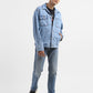 Men's Solid Blue Collar Neck Jacket - 0d3c4359-03c8-4a57-b2c6-d912e49ec9d4 View