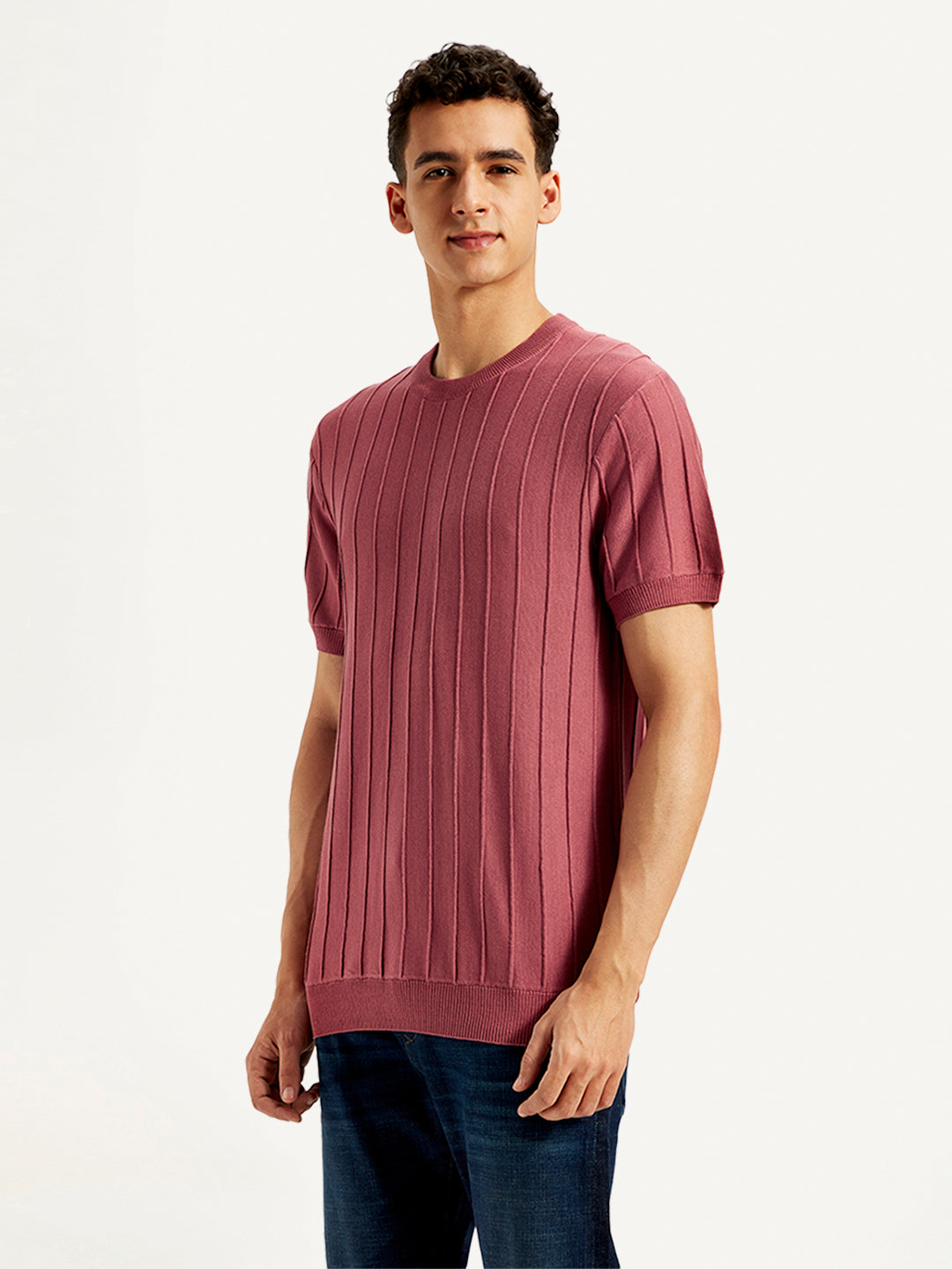 Men's Redloop Textured Slim Fit T-Shirt - Side View