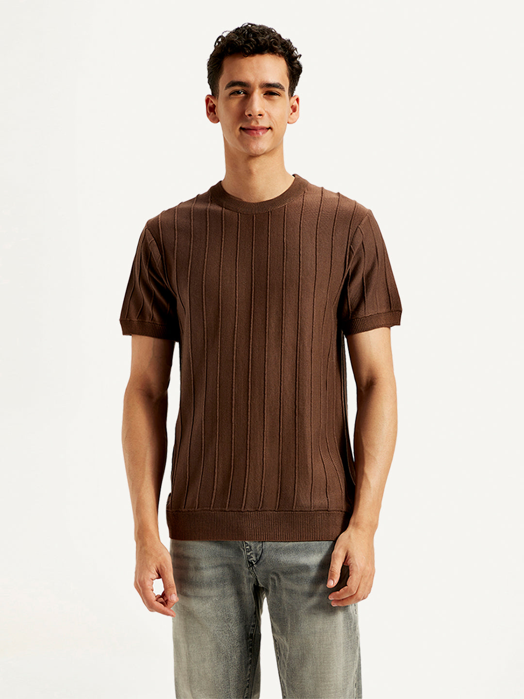 Men's Redloop Textured Slim Fit T-Shirt - 20 View