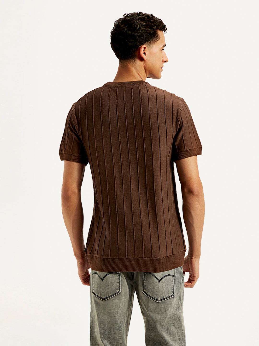 Men's Redloop Textured Slim Fit T-Shirt - 20 View