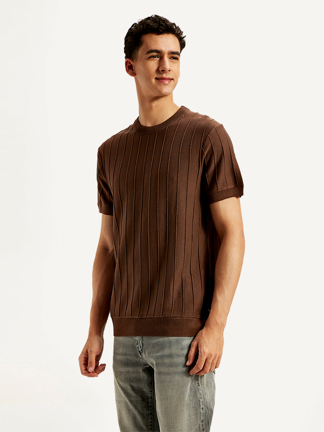 Men's Redloop Textured Slim Fit T-Shirt - 20 View