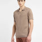 Men's Redloop Striped Khaki Polo Collar Sweater - 52cfeda1-b33c-4c94-9906-1685eafa5c37 View