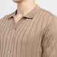 Men's Redloop Striped Khaki Polo Collar Sweater - 329a85c3-f623-4485-9fb5-623cb5885d6a View