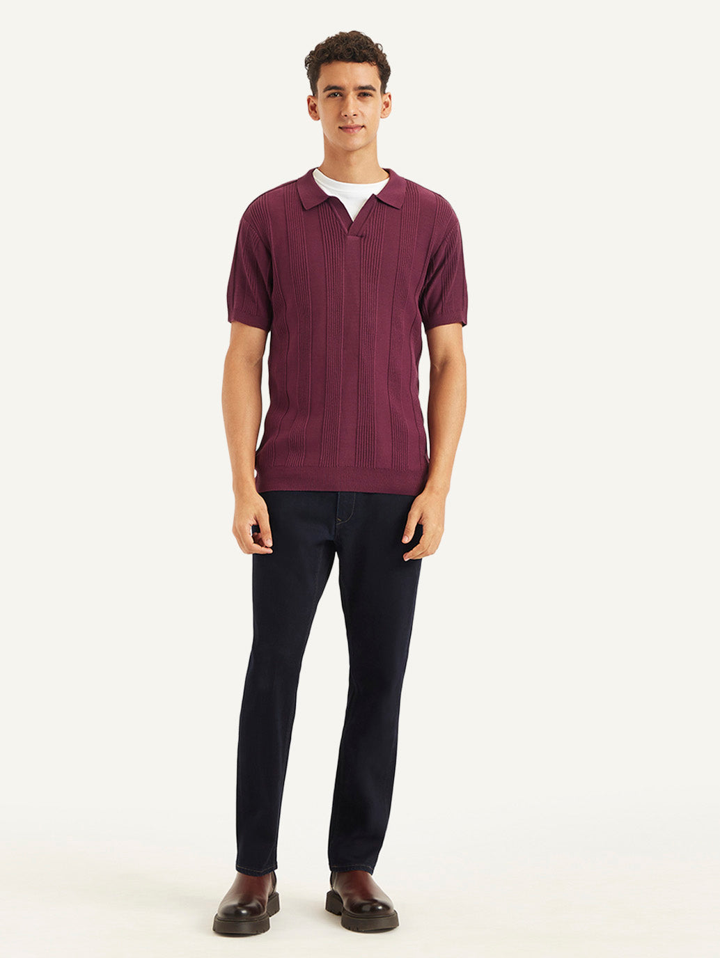 Men's Redloop Striped Slim Fit Polo T-Shirt - cbca2e0f-a2b6-4034-9d4d-69eae20020f4 View