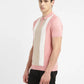 Men's Colorblock Pink Polo Collar Sweater - 1cc49e38-b5c2-439a-87e0-3e86fe6aa389 View