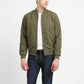 Men's Solid Green Collar Neck Bomber Jacket - d3c35871-35e3-42f7-b0b4-aaeee9c665c4 View