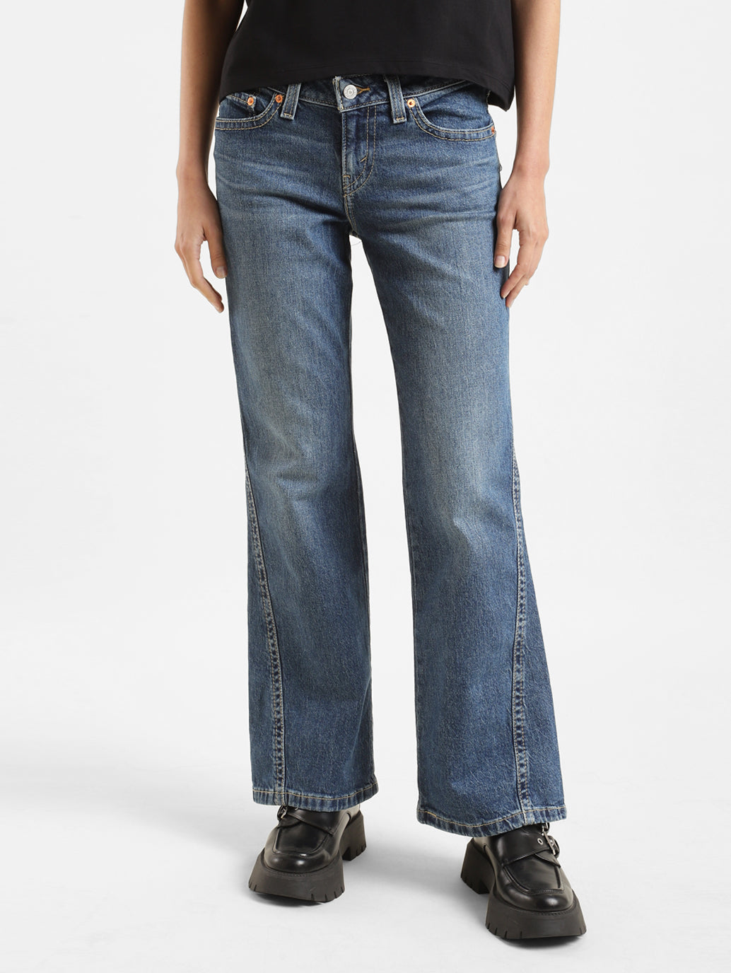 Women's Blue Naughties Bootcut Fit High Rise Jeans - c86026d6-7d3e-4e2c-97e3-1ad143a73c71 View