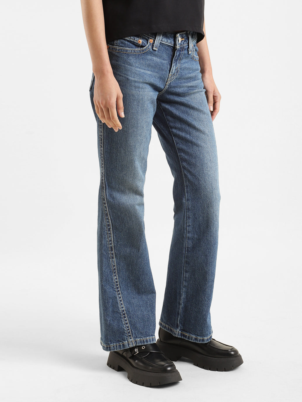 Women's Blue Naughties Bootcut Fit High Rise Jeans - 97c82a2d-15c7-4bbe-8dd6-94f9eb5c5a05 View