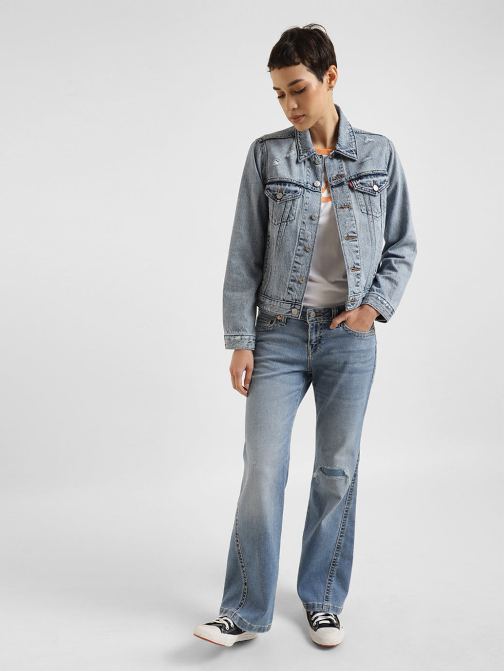 Women's Blue Bootcut Fit High Rise Jeans - a7eefcfe-34d8-42d2-bf42-c70e3d8de8ea View