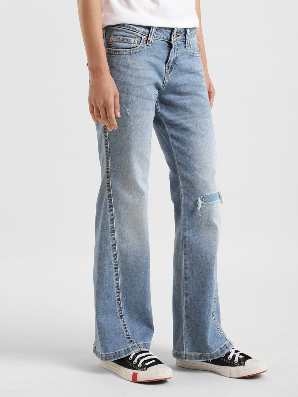 Women's Blue Bootcut Fit High Rise Jeans - 98827f29-7595-4849-a011-852c563bfae5 View