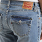 Women's Blue Bootcut Fit High Rise Jeans - e4a18017-46f2-4ae9-b7d1-bd0d828822ba View