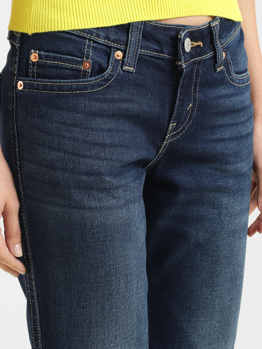 Women's Blue Naughties Bootcut Fit Low Rise Jeans - d40a6665-9a78-421c-b2cb-4dacac8fb6e2 View