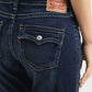 Women's Blue Naughties Bootcut Fit Low Rise Jeans - e7109c5d-c54c-4b20-858c-d7bc6a3e8f44 View