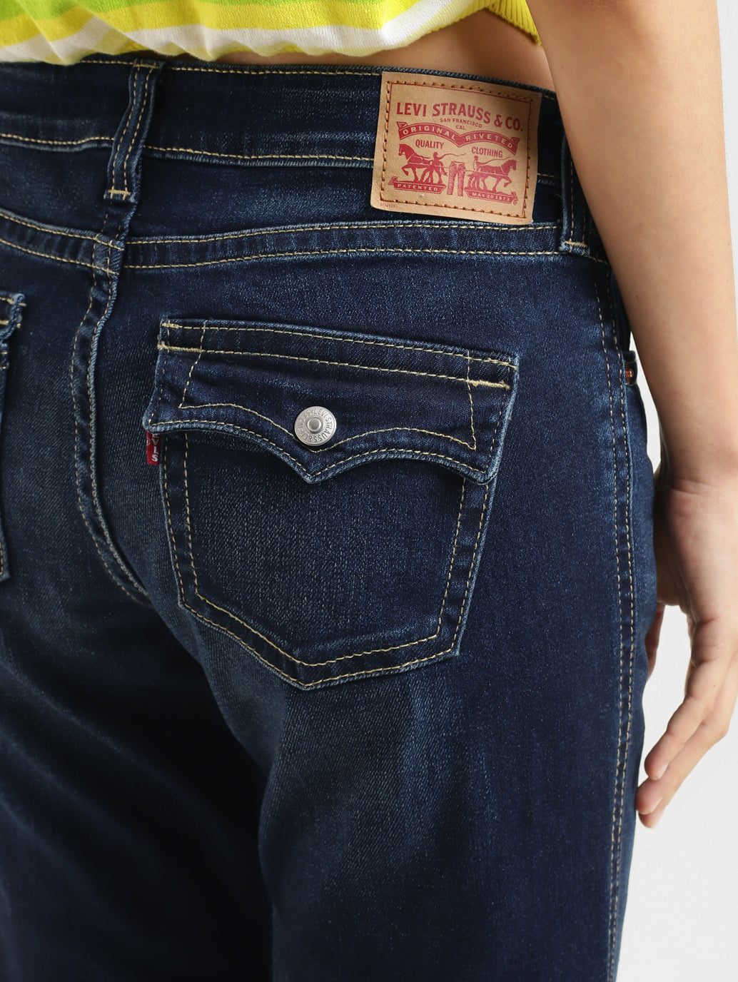 Women's Blue Naughties Bootcut Fit Low Rise Jeans - e7109c5d-c54c-4b20-858c-d7bc6a3e8f44 View