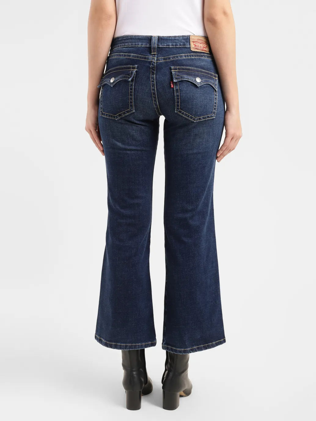 Women's Blue Bootcut Fit Low Rise Jeans - 4bf077c8-968d-4e05-a7e0-40ed1fd516a7 View