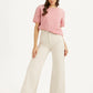 Women's Cream Ribcage Bell Bottom Wide Leg Fit High Rise Jeans - 82bb6218-68e1-472b-9893-bf075d9043e5 View