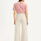 Women's Cream Ribcage Bell Bottom Wide Leg Fit High Rise Jeans - bb9a31ee-a7d7-45cc-a9df-4efbffa54766 View