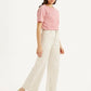 Women's Cream Ribcage Bell Bottom Wide Leg Fit High Rise Jeans - 008e125c-edd9-4b70-839b-e499733b5c55 View