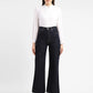 Women's Navy Blue Ribcage Bell Bottom Wide Leg Fit High Rise Jeans - 6dc36260-9b34-48ed-8fed-f3a48c9698ed View