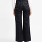 Women's Navy Blue Ribcage Bell Bottom Wide Leg Fit High Rise Jeans - 6718e76e-412e-4445-b37c-e154116cf99d View