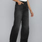 Women's Grey Ribcage Bell Bottom Wide Leg Fit High Rise Jeans - 2 View