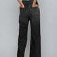 Women's Grey Ribcage Bell Bottom Wide Leg Fit High Rise Jeans - 3 View