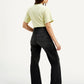 Women's Black Ribcage Bell Bottom Wide Leg Fit High Rise Jeans - Back View