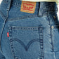 Women's Blue Ribcage Bell Bottom Wide Leg Fit High Rise Jeans - Detail View
