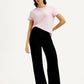 Women's Black Ribcage Wide Leg Fit High Rise Jeans - Styleshot View