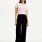 Women's Black Ribcage Wide Leg Fit High Rise Jeans - Front View