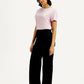 Women's Black Ribcage Wide Leg Fit High Rise Jeans - Side View