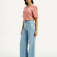 Women's Light Indigo Ribcage Wide Leg Fit High Rise Jeans - Side View