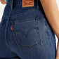 Women's Blue Ribcage Wide Leg Fit Dark High Rise Jeans - Detail View
