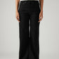 Women's Black Ribcage Wide Leg Fit High Rise Jeans - Front View